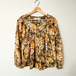 NWT Free People Flowy printed blouses long sleeve top